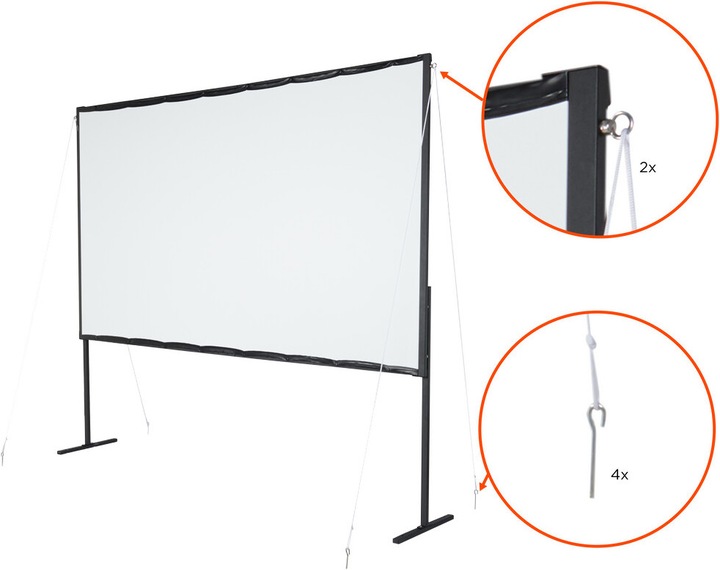 Actual product image Celexon basic line folding frame screen 16:9, 100" - frame screen, home cinema and outdoor screen (100", 16:9)