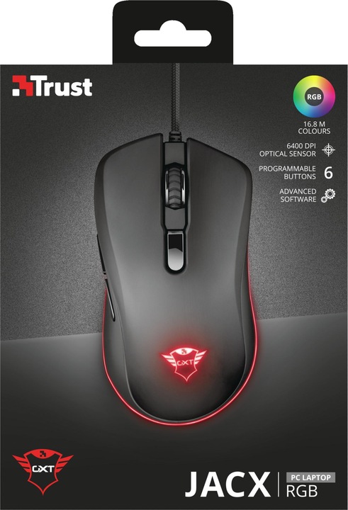 Immagine prodotto Trust GXT 930 Jacx Mouse destro USB Type-A ottico 6400 DPI (Cablato)