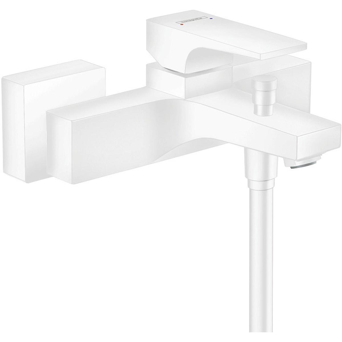 Hansgrohe, Rubinetteria Per Bagno, Miscelatore Per Vasca Metropol, A Vista, Bianco Opaco