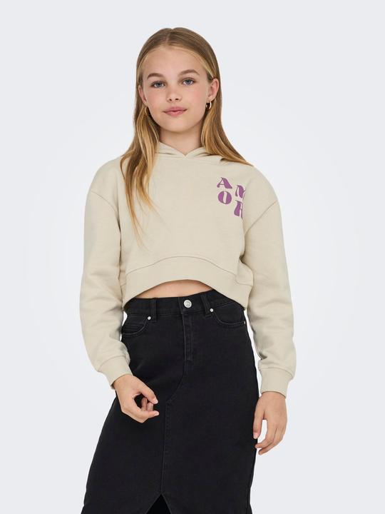 Produktbild Only Normal geschnitten Rundhals Gerippte Ärmelbündchen Tief angesetzte Schulter Sweatshirt Sweatshirt (122, 128)