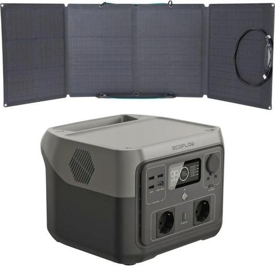 Produktbild EcoFlow River 2 Max Powerstation mit 110W Solarpanel