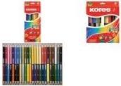 Image du produit Kores Crayons de couleur ""DUO"", étui carton de 12 pièces + taille-crayon GRATUIT avec champ pour le (12x)
