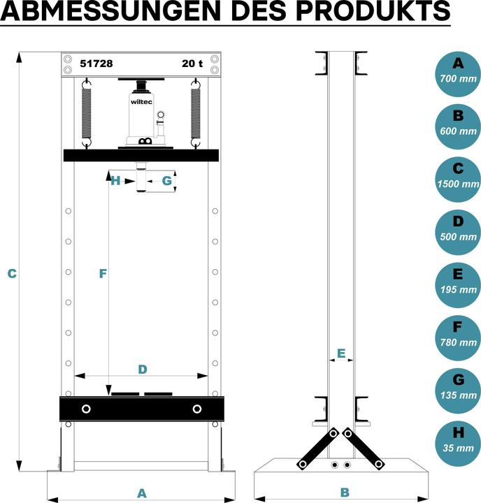 Produktbild Wiltec Hydraulikpresse