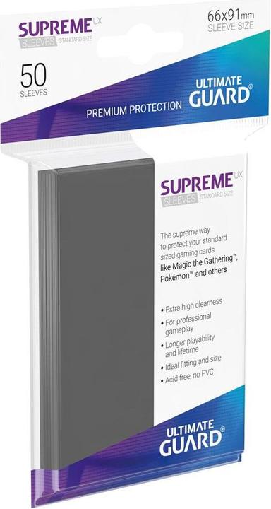Actual product image Ultimate Guard UGD010788 - Supreme UX 50 card sleeves standard size, dark grey