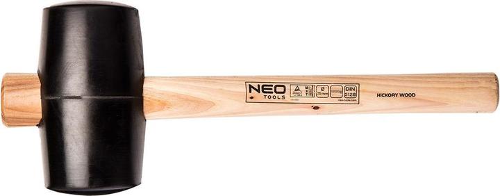 Actual product image Neo rubber hammer with wooden handle 1.2kg 380 mm (25-054) (1200 g)