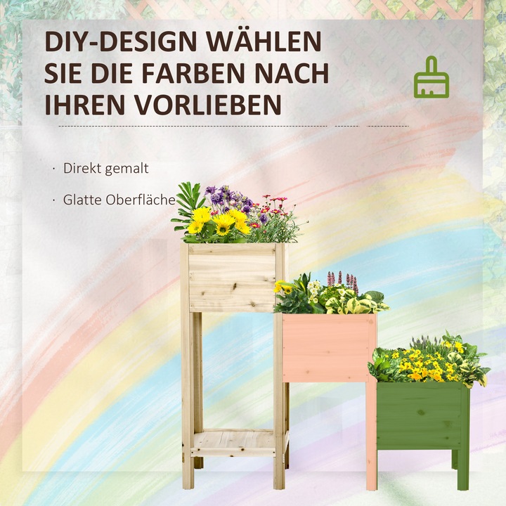 Produktbild Outsunny Hochbeet mit 3 Stufigen Design