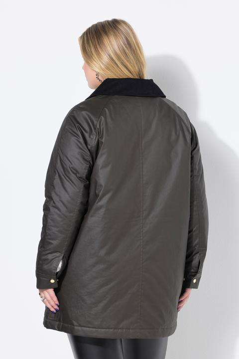 Actual product image Studio Untold Coated-Jacke, A-Line, "Wachs"-Optik, Cordkragen, British Look (54)
