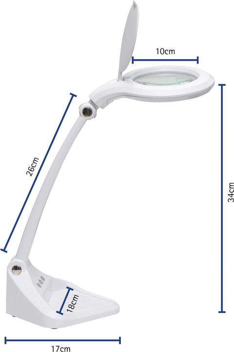 Image du produit Maul Lampe loupe LED MAULiris, dimmable, 470 lumen, 7 W, blanc (470 lm)