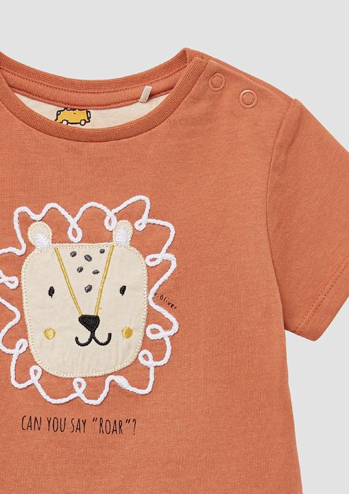 Produktbild S.Oliver T-Shirt Shirt mit Druckknöpfen und Applikation (92)