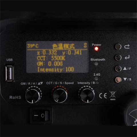 Actual product image Falcon Eyes RGB LED Fresnel Spot Dimmable DM2 200W