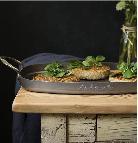 Produktbild de Buyer MINERAL B Grillpfanne rechteckig 38x26cm (Grillpfanne, Eisen, 38 x 11.49 cm)