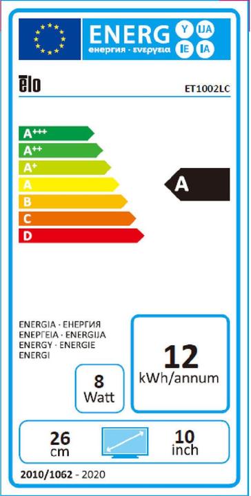 Energy Label ēlo Elo 1002L (1280 x 800 pixels, 10.10")