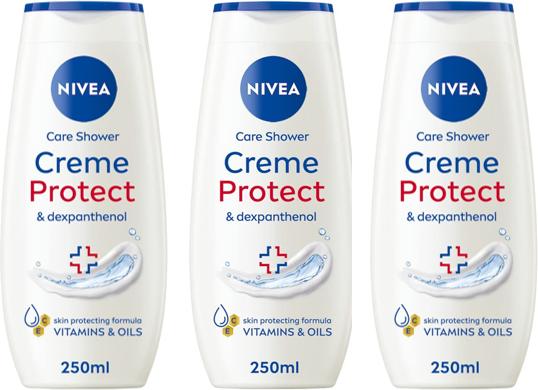Produktbild NIVEA Duschgel Cream Protect & Dexpanthenol 3x250ml (250 ml)