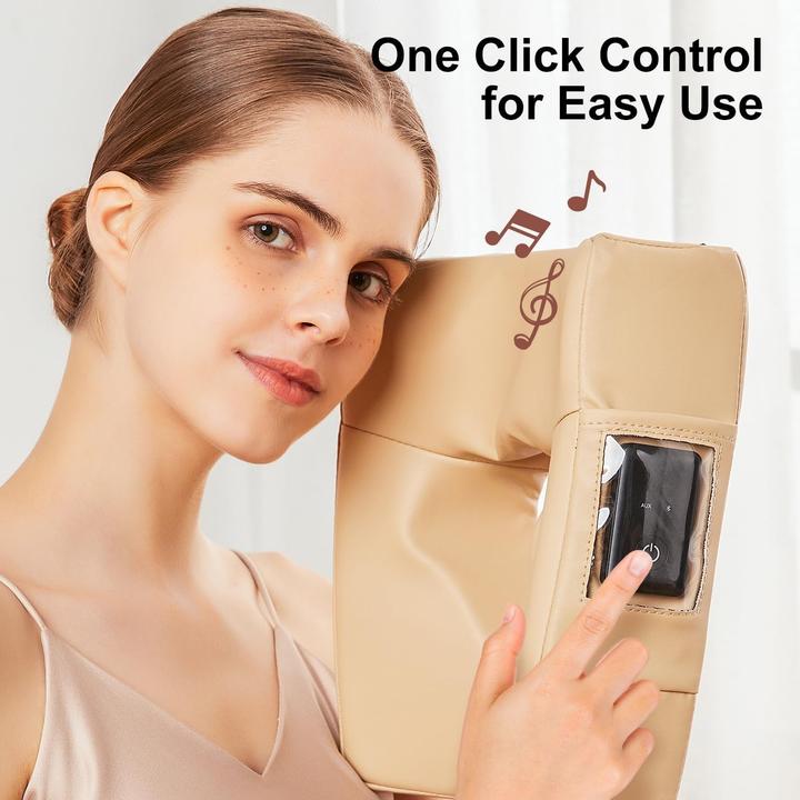 Image du produit Lux Massage Cuscino Massaggiante Bluetooth con Supporto per Viso e Audio Alta Fedeltà Music Master
