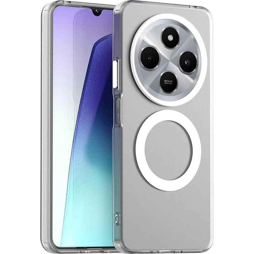 Techsuit - CandyCase MagSafe - Xiaomi Redmi 14C / Poco C75 - White (Xiaomi Poco C75, Xiaomi Redmi 14C), Cover smartphone, Bianco