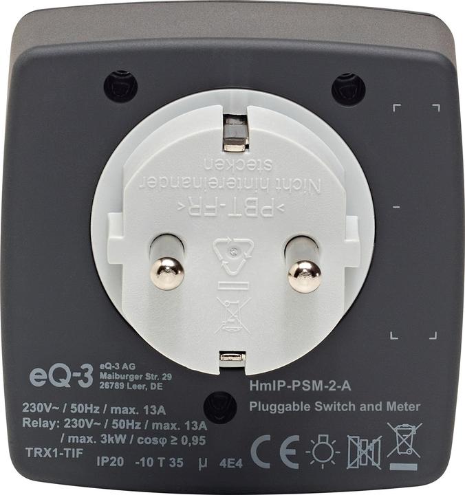 Produktbild EQ-3 Homematic IP Smart Home Schalt-Mess-Steckdose - anthrazit, Steckdose misst Strom, digitaler Zwi