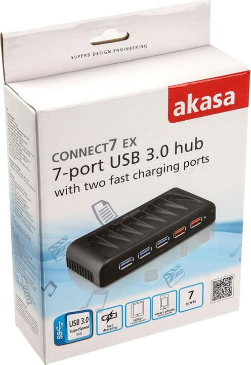Actual product image Akasa Connect 7 EX (USB-C, 7 Ports)