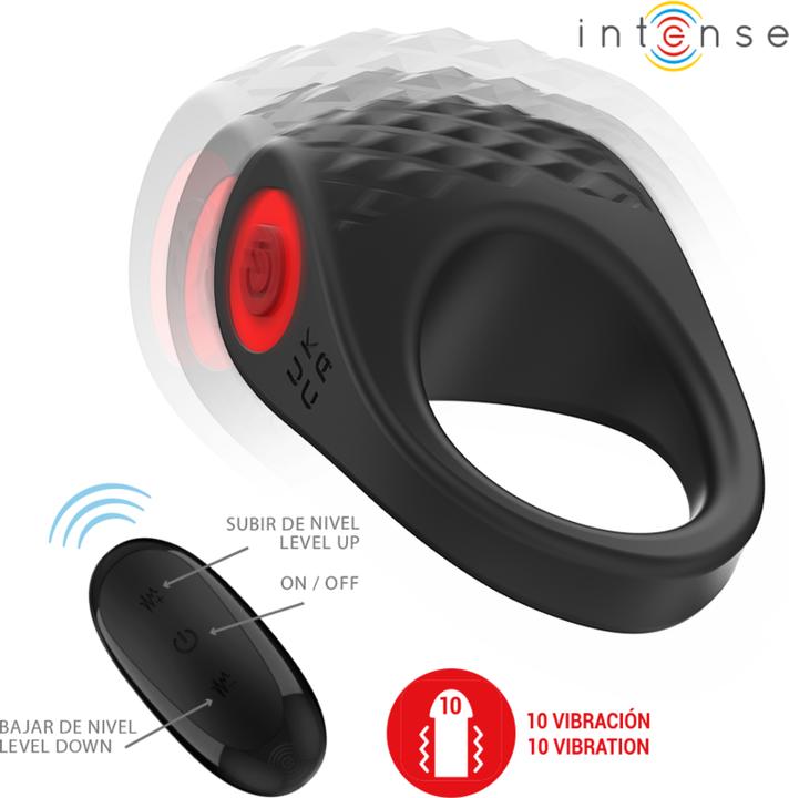 Produktbild Intense Clover Vibrator Penisring 10 Vibrationen Schwarz
