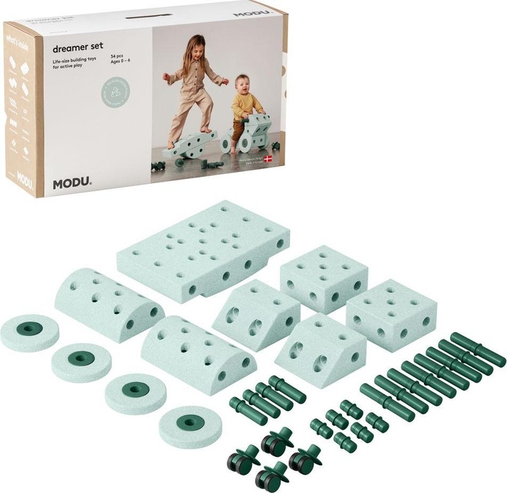 Image du produit Modu Dreamer-Set - Kit de construction XXL Jouet d'équilibre, toboggan, bascule