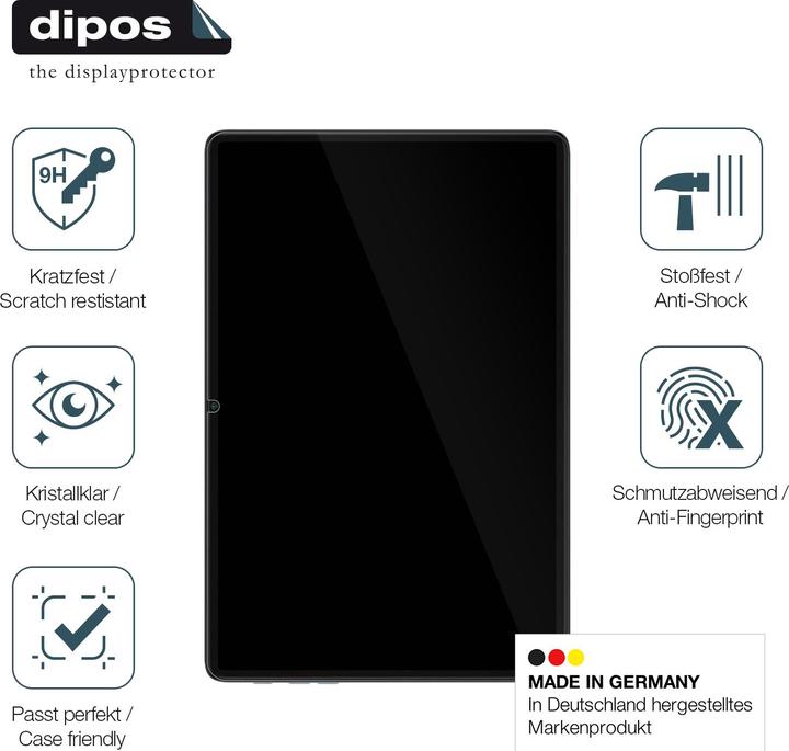Produktbild Dipos Displayschutz Anti-Shock (2 Stück, Teclast M40 Plus)
