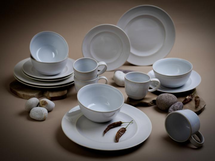 Produktbild CreaTable Geschirr–Set Antique, 16–teilig für 4 Personen, mit Rillenstruktur (16 Stk.)