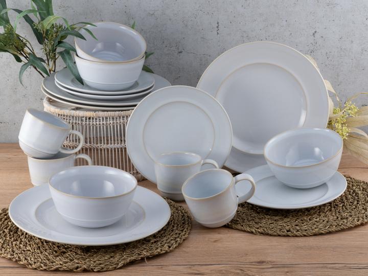 Produktbild CreaTable Geschirr–Set Antique, 16–teilig für 4 Personen, mit Rillenstruktur (16 Stk.)