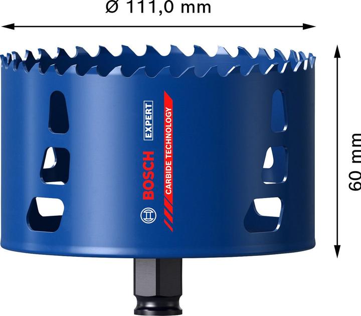 Image du produit Bosch Professional Zubehör Scie cloche EXPERT Tough Material, 111 x 60 mm (111 millimètres)