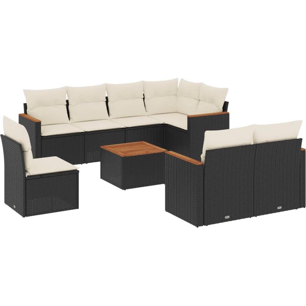 VidaXL, Gartenlounge, 10-tlg. Garten-Lounge-Set mit Kissen