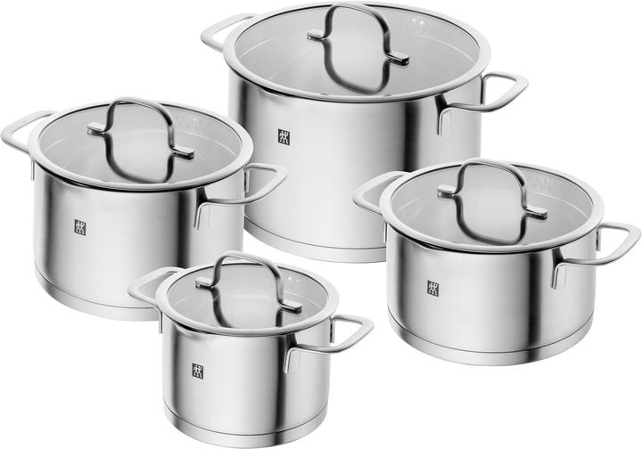 Actual product image Zwilling TrueFlow cookware set | 4pcs. (Pan set + pot set, Stainless steel, 20 x 37 cm)