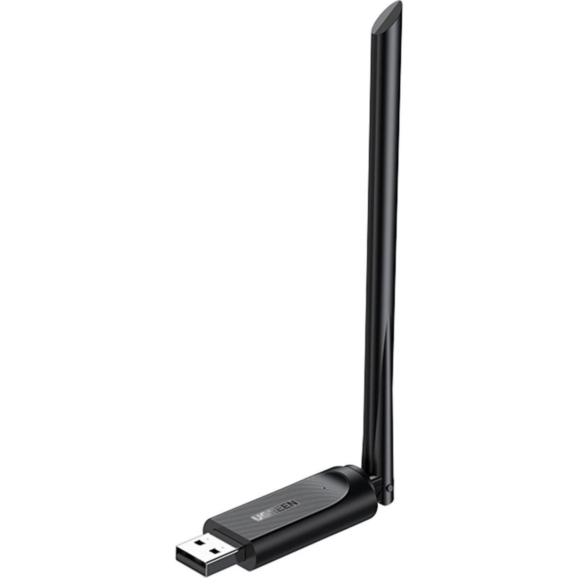 Ugreen CM496 AC650 Dual Band Wi-Fi USB Adapter - Black (USB 2.0), Netzwerkadapter, Schwarz
