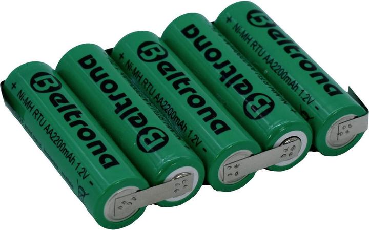 Image du produit Beltrona RTU5AAZ Pack de piles rechargeables 5x Mignon (AA) Z-soudure NiMH 6 V 2200 mAh (5 pcs, AA, 2200 mAh)