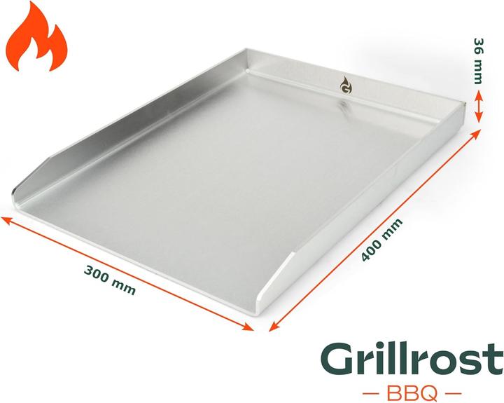 Actual product image Grillrost Grillplatte Plancha 40x30cm
