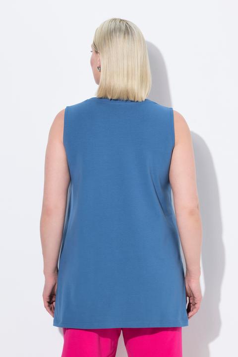 Immagine prodotto Ulla Popken Top dal taglio lungo e smanicato con vestibilità classica e scollo rettangolare (50, 52)