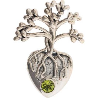 Berk, Ciondolo collana, Anhänger Lebensbaum mit Peridot