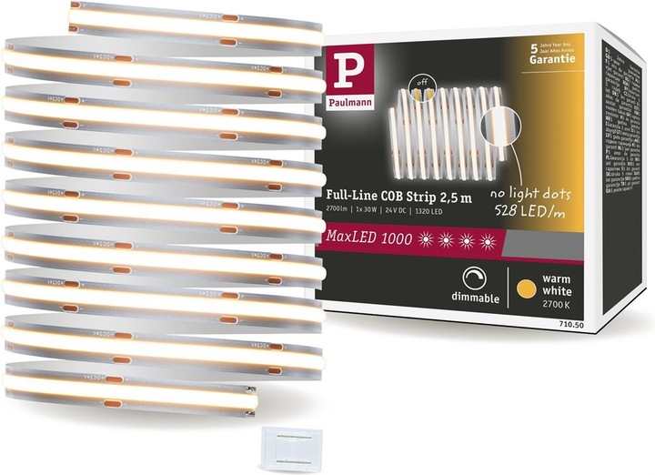 Immagine prodotto Paulmann MaxLED 1000 a riga intera COB a strisce (Bianco caldo, 250 cm, Interno)