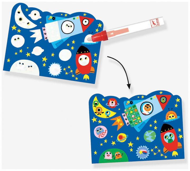 Actual product image Djeco Magic colouring pictures sky