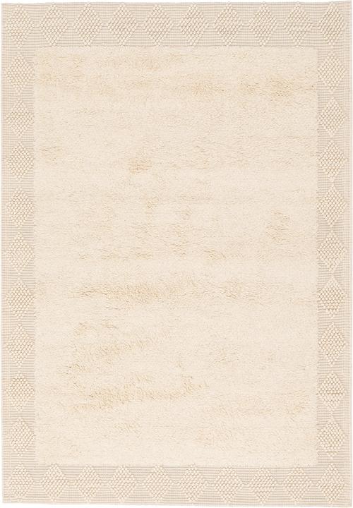 Produktbild Pergamon Natur Teppich Shaggy Wolle Linea Bordüre (70 x 130 cm)