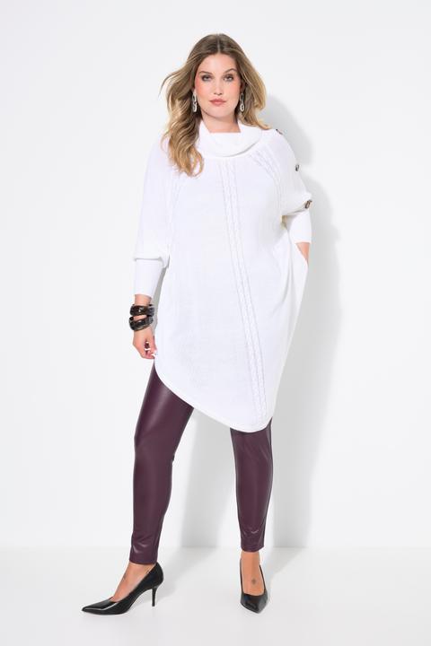 Produktbild Miamoda Pullover, Poncho-Style, Zopfmuster, Zipfelsaum (46, 48)