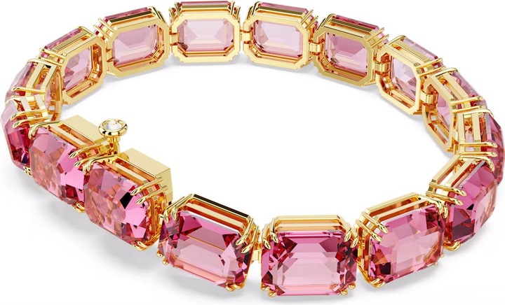 Swarovski Millenia Armband Oktagon Schliff Rosa Gold (19 cm, Swarovski Metall)