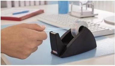 Produktbild tesa tesafilm EASY CUT Tischabroller - Klebeband-Spender für Rollen bis 33 m x 19 mm