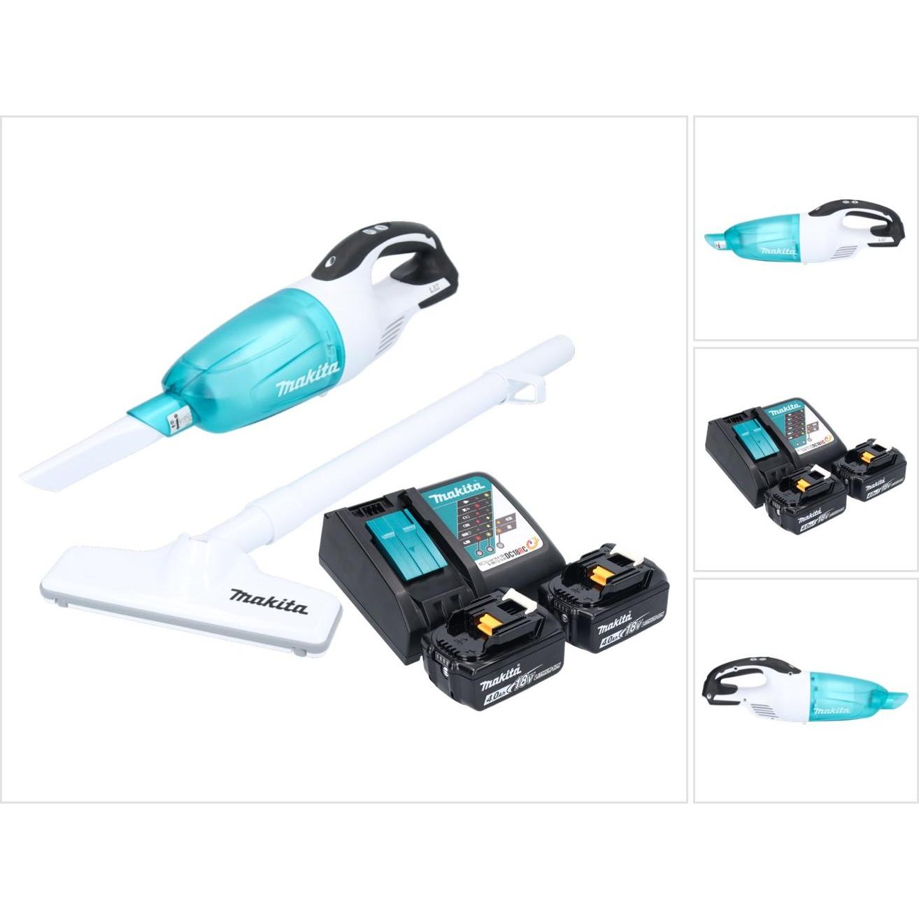 Makita DCL 181 FRMWX Akku Staubsauger 18 V 53 mbar 0,65 L + 2x Akku 4,0 Ah + Ladegerät, Staubsauger