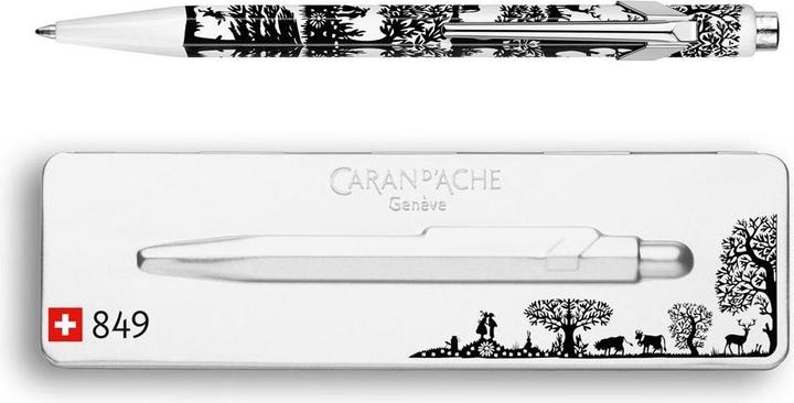 Image du produit Caran d'Ache 849 Scherenschnitt mit Etui (Noir, Argent, 1 x)