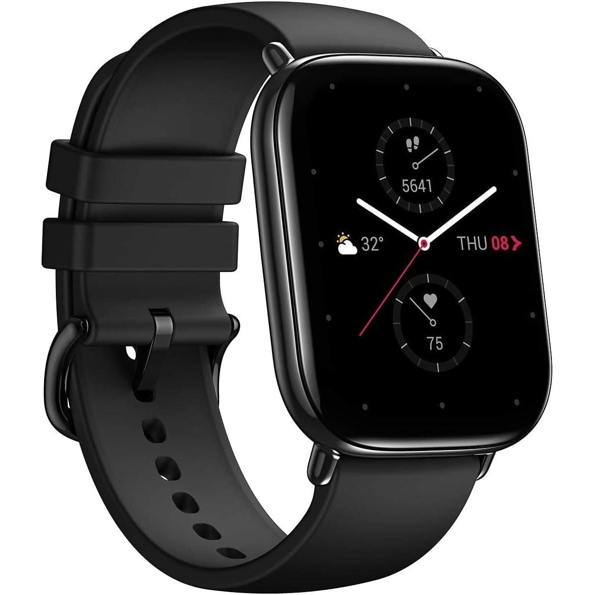 Amazfit Zepp E Smartwatch Square 5 ATM Sports Watch SpO2 Black (42 mm, Solo WiFi), Smartwatch