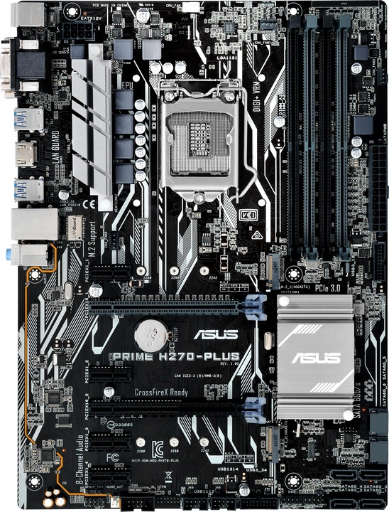 Actual product image ASUS Prime H270-Plus (LGA 1151, Intel H270, ATX)