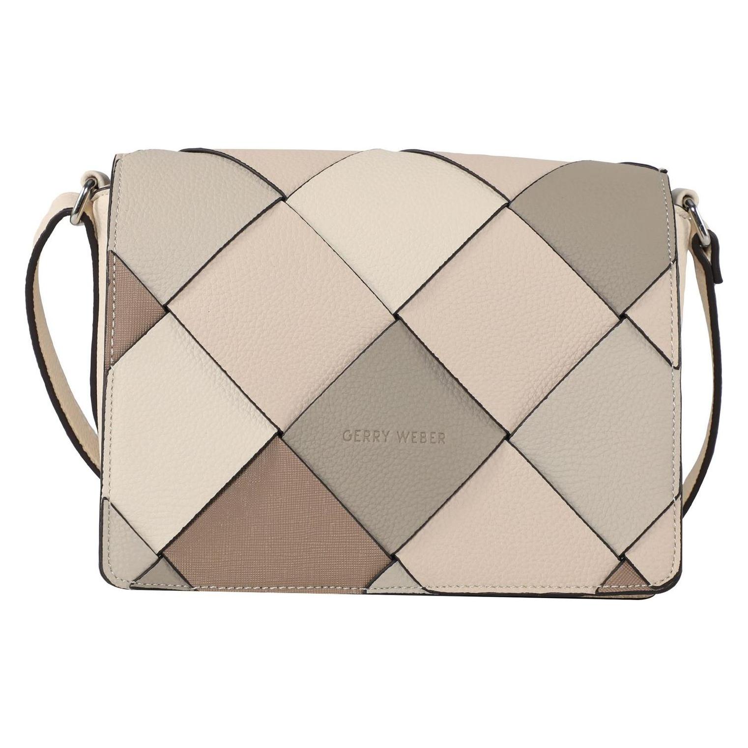 Gerry Weber, Damen, Handtasche, Checker Shoulderbag Shf, Mehrfarbig, Beige