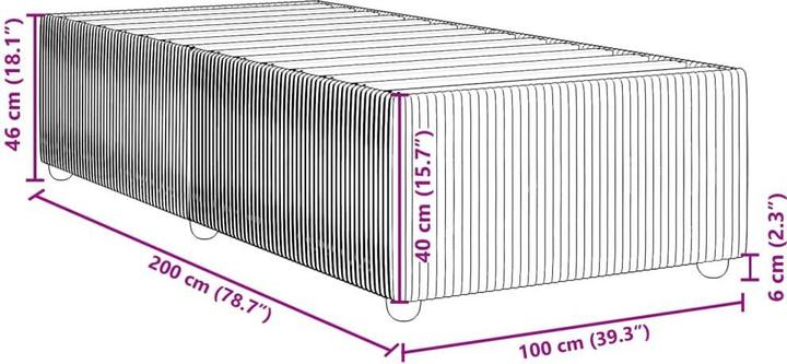 Actual product image vidaXL Bettgestell (100 x 200 cm)