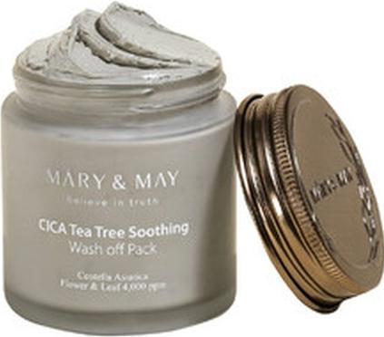 Actual product image Mary&May CICA TeaTree Soothing Wash off Pack 4.4 Fl Oz / 125g - Centella Asiatica Extract, Tea Tree, Pore Car (125 ml)