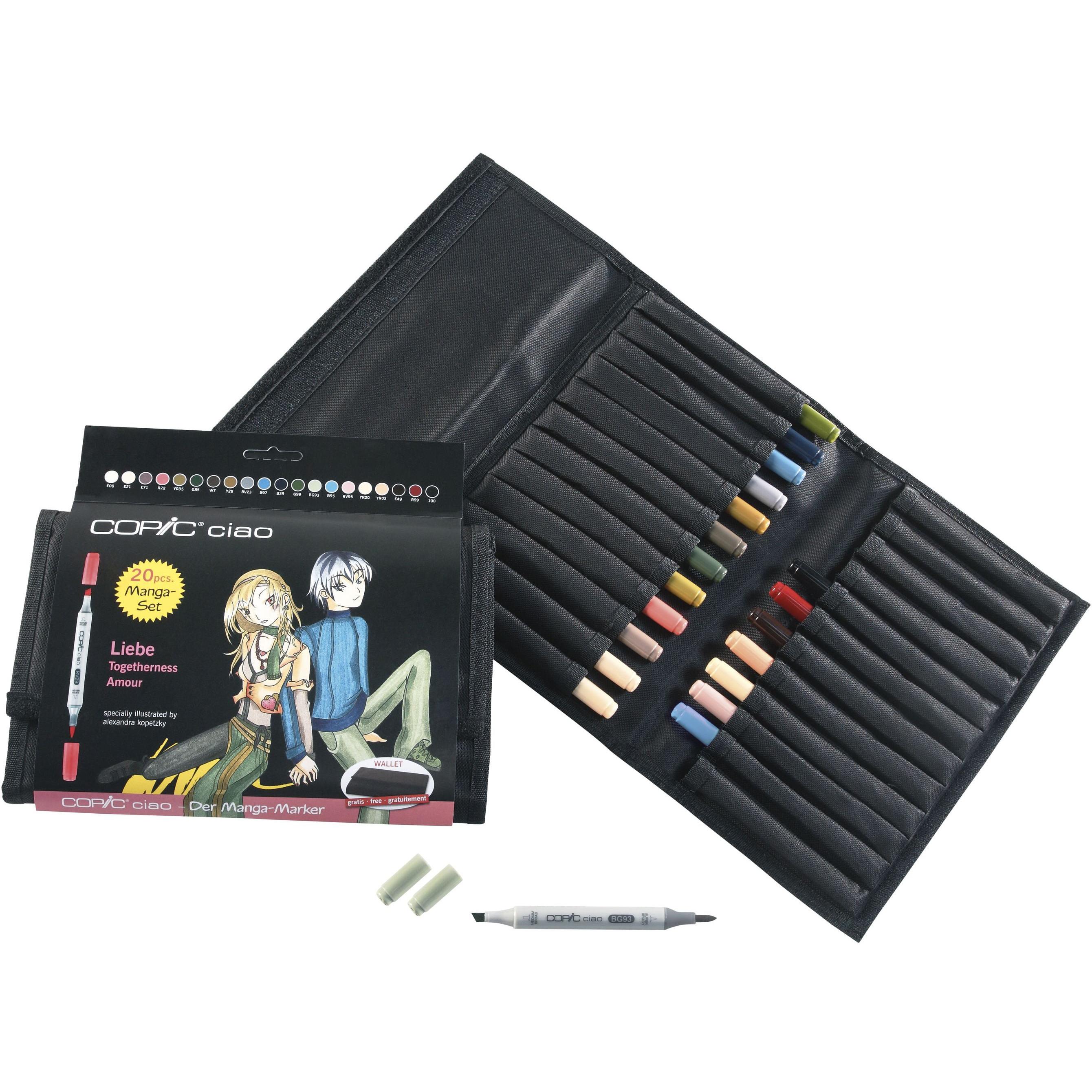 Copic, Marker, Grafikmarker Ciao 20er Set im Wallet Liebe (Mehrfarbig, 21 mm, 20 x)