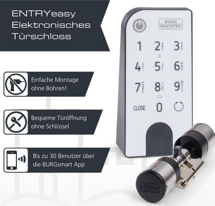 Produktbild Burg Wächter Entry easy 7601 PIN (Elektronische Zahlenkombination)