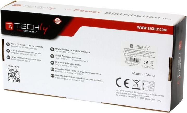 Produktbild Techly I-CASE M10-4ITY Rack Zubehör Stromverteiler (4x, CEE 7/3, 1.80 m)